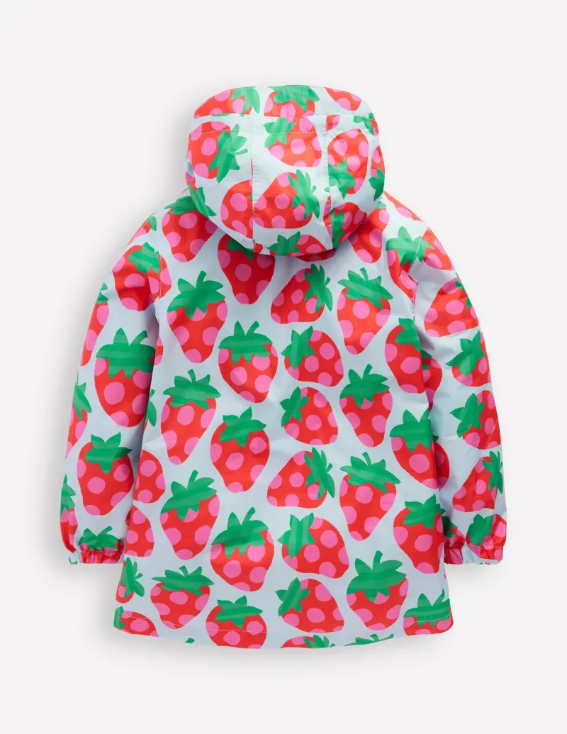 Coats & Jackets-Boden Waterproof Pack Away Jacket-Misty Blue Strawberry MistyBlueStrawberry