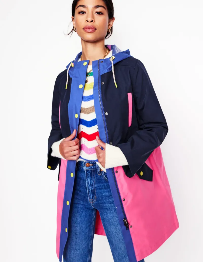 Jackets & Coats-Boden Wells Waterproof Coat- Colourblock