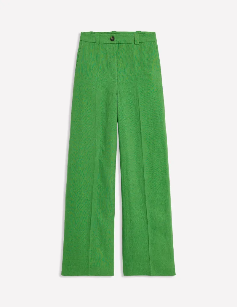 Pants-Boden Westbourne Linen Pants-Iguana Green IguanaGreen
