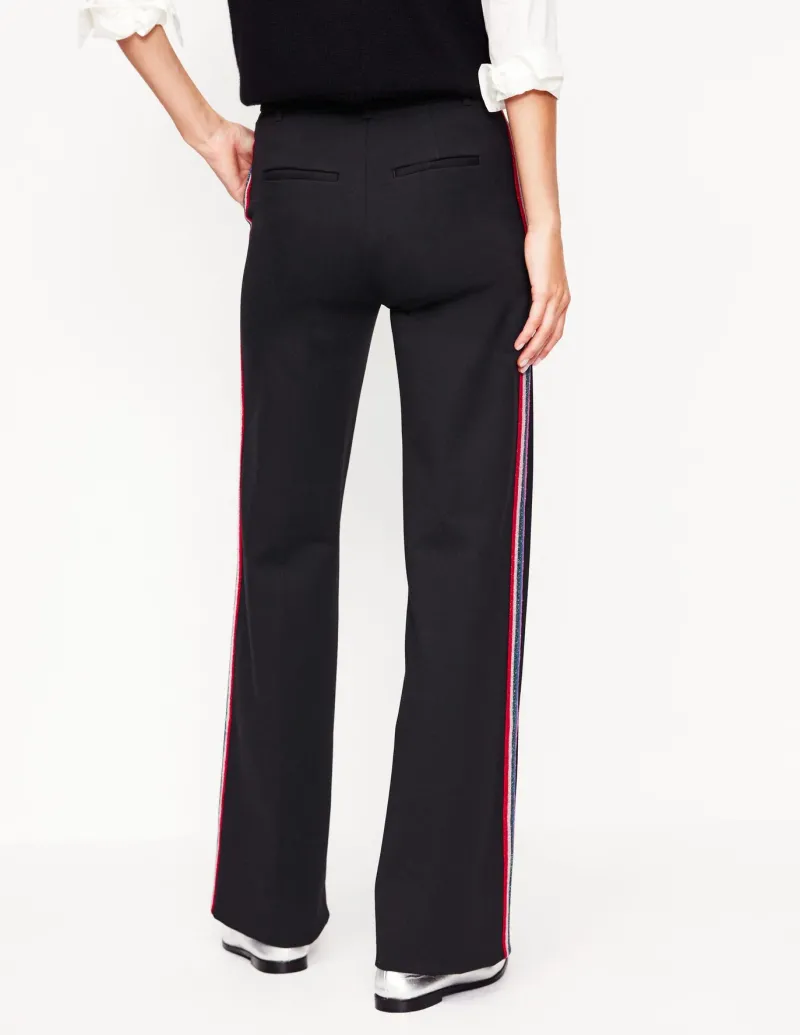 Pants | Suits & Tailoring-Boden Westbourne Ponte Pants-Black, Rainbow Stripe Black,RainbowStripe