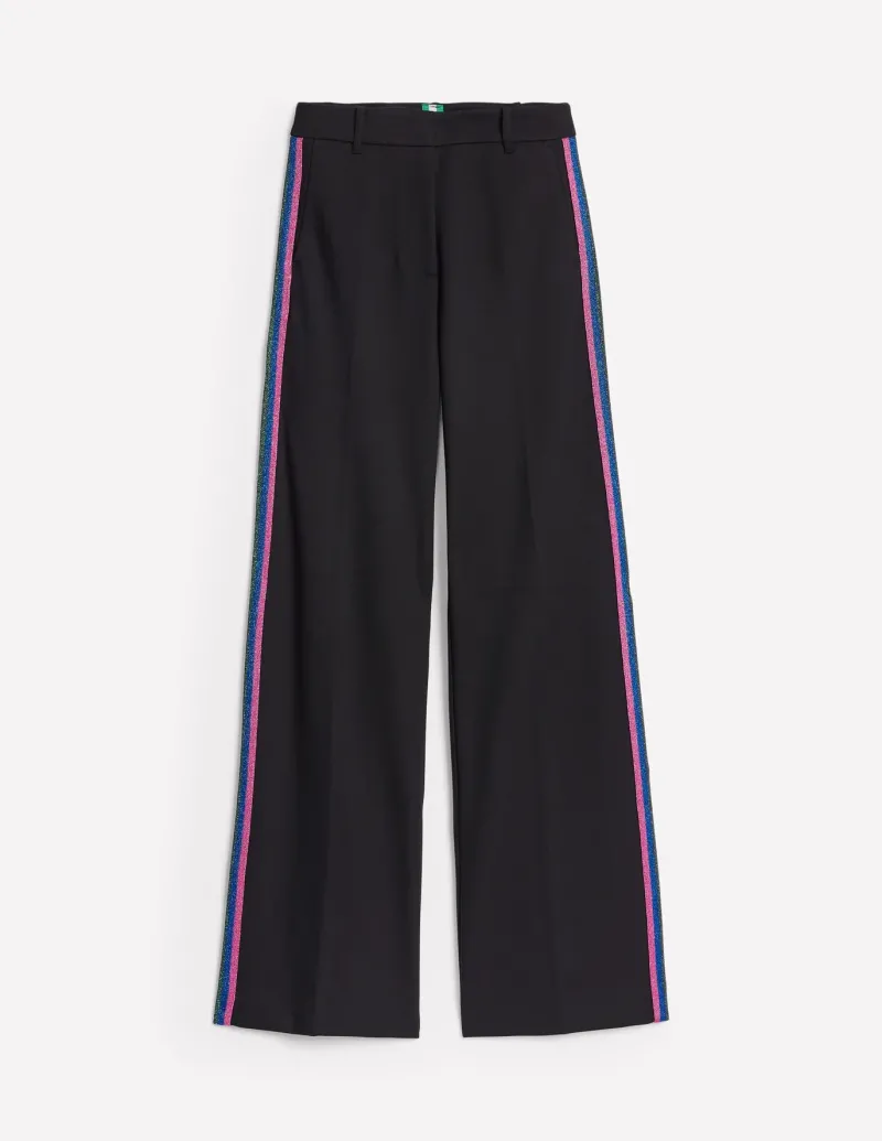 Pants | Suits & Tailoring-Boden Westbourne Ponte Pants-Black, Rainbow Stripe Black,RainbowStripe