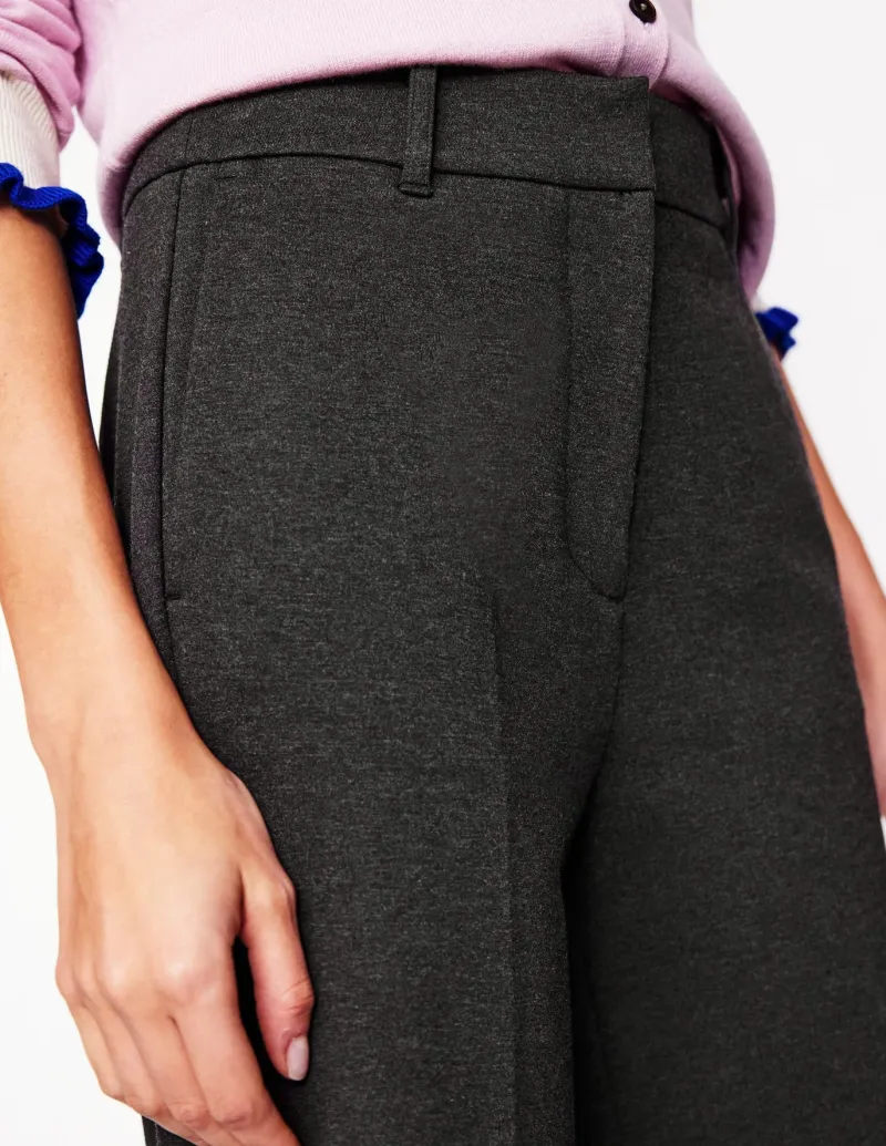 Pants | Suits & Tailoring-Boden Westbourne Ponte Trousers-Charcoal Marl CharcoalMarl