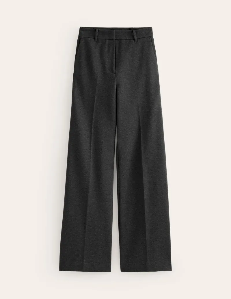 Pants | Suits & Tailoring-Boden Westbourne Ponte Trousers-Charcoal Marl CharcoalMarl