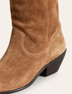 Heels | Boots-Boden Western Knee High Boots-Rusty Tan Suede RustyTanSuede