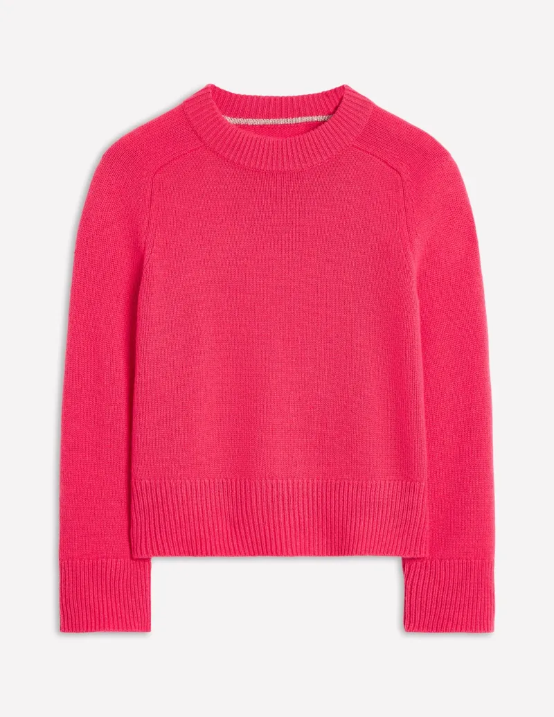 Sweaters & Cardigans-Boden Wide Sleeve Cashmere Sweater-Camelia Pink CameliaPink
