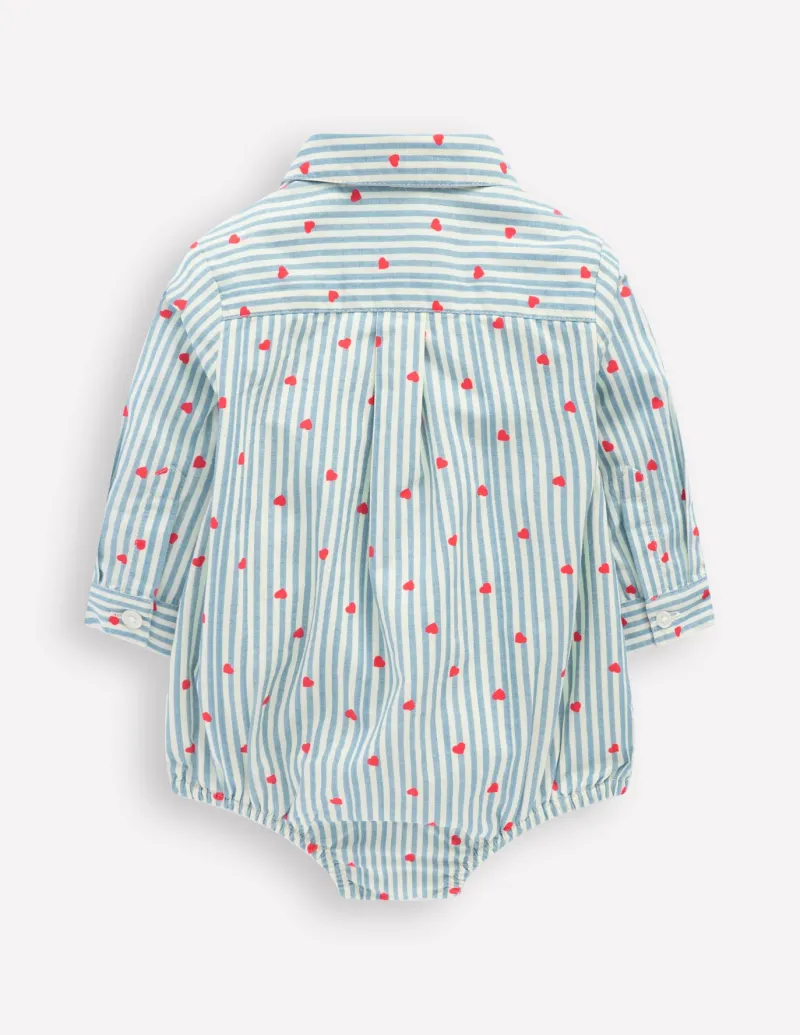 Tops & Bodysuits-Boden Woven Shirt Body-Ticking Confetti Heart TickingConfettiHeart