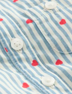 Tops & Bodysuits-Boden Woven Shirt Body-Ticking Confetti Heart TickingConfettiHeart