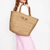 Bags-Boden Woven Snaffle Tote- Neutral